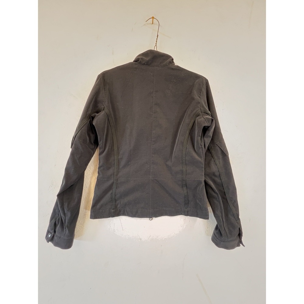 Nike Womens Black Full Zip Mock Neck Active Jacket Cargo Sleeve Pockets XS - Picture 5 of 12